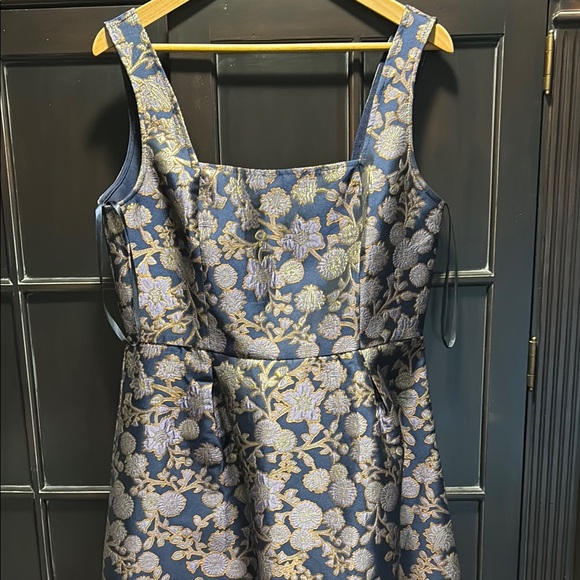 Francesca's Collections Dresses & Skirts - Francesca's Collections Blue and Gold Floral Midi Dress